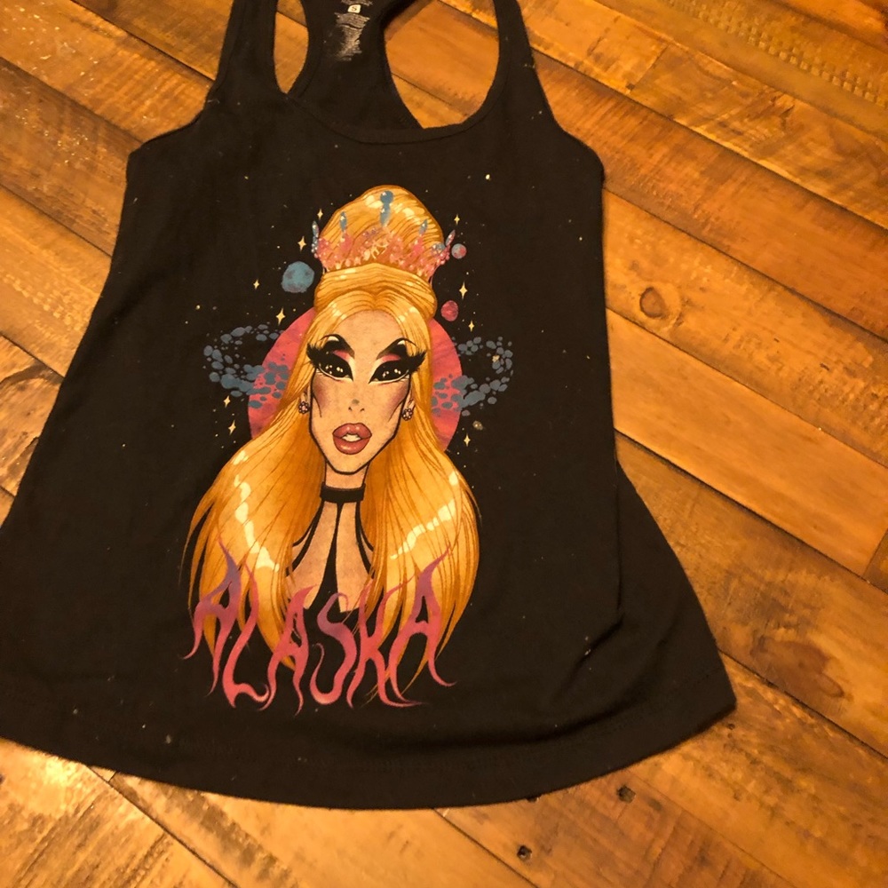 Drag Queen Alaska graphic Ribbed tee stretch tank to medium build